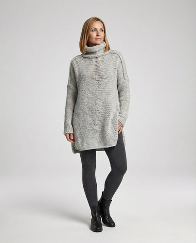EB | Übergroßer Grauer Pullover Premium