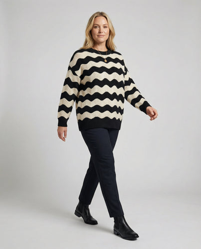 EB | Lockere Sweatshirt mit Abstraktem Muster