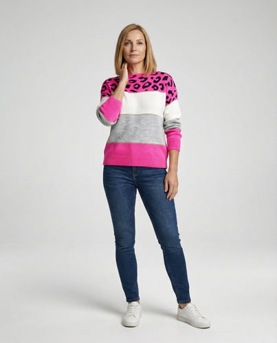 EB | Stilisher Leopardenmuster Pullover