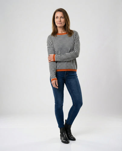 EB | Trendy Gestreifter Pullover