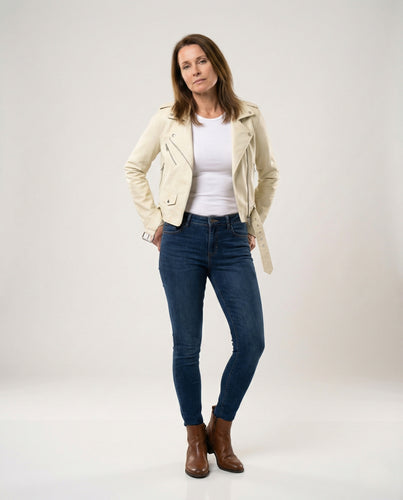 Damen Bikerjacke im Vintage-Stil