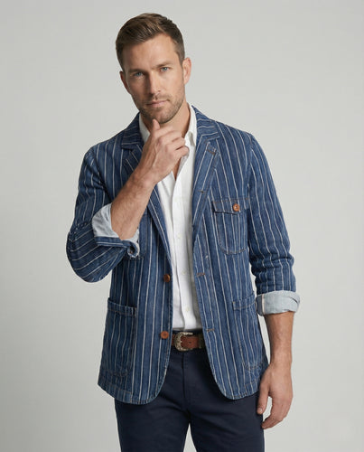Herren modische Strickjacke mit Streifen