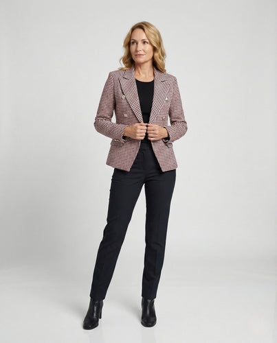 Damen Eleganter Blazer im klassischen Karomuster