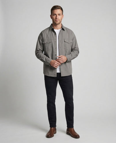 Langarmhemd Herren als lässige Hemdjacke