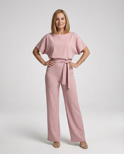 Jumpsuit elegant Damen mit Taillengürtel