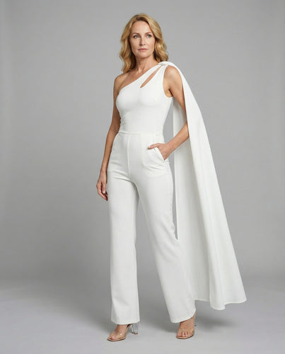Damen Jumpsuit elegant One Shoulder