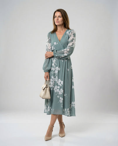 Damen Midikleid Chiffon elegant