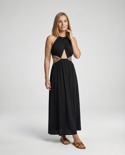 Damen Maxikleid Halter elegant