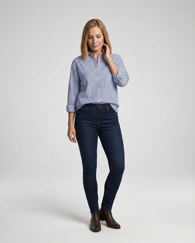 Damen Bluse Oversize gestreift