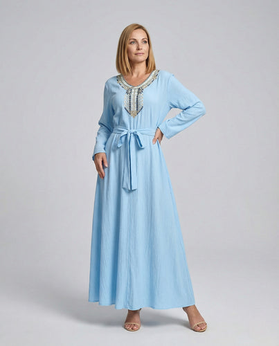 Blumenkleid Maxikleid Sommer mit Stickerei