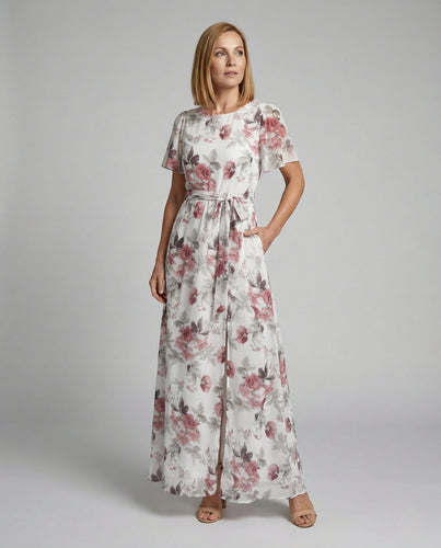 Blumenkleid Maxikleid Sommer Chiffon