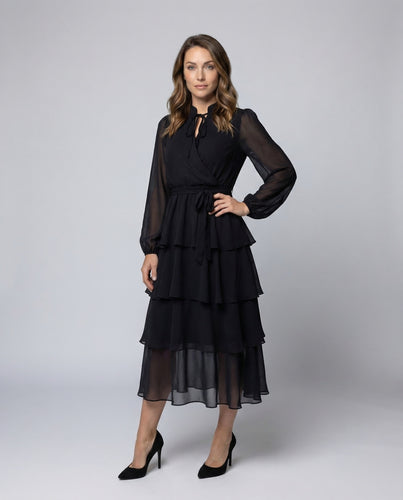 Freizeitkleid Damen Chiffon Midikleid