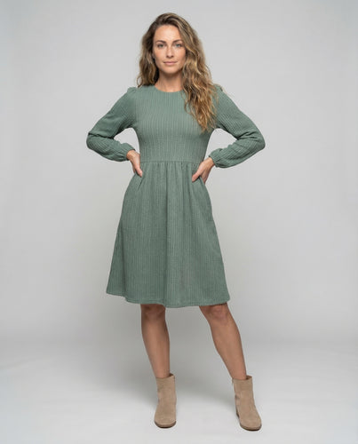 Freizeitkleid Damen Strickkleid A-Linie