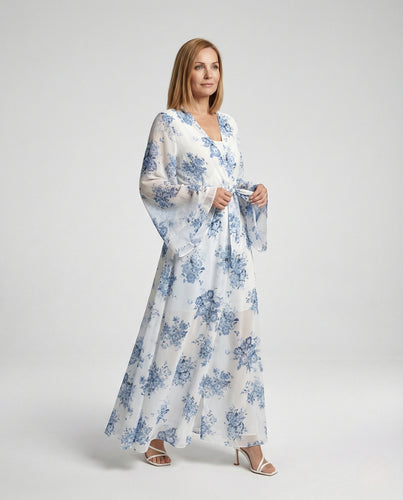 Maxikleid Damen Wickelstil Elegant