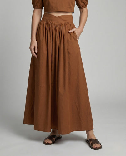 Maxirock Damen Elegant Falten