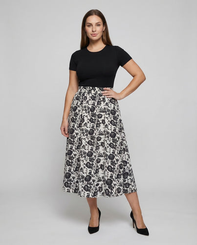 Midirock Damen Jacquard Muster