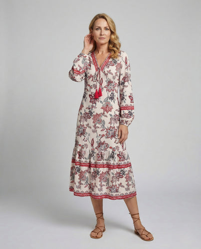Boho Midikleid Damen Mit Quasten