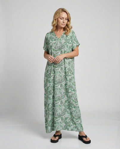 Strand Kaftankleid Damen Paisley