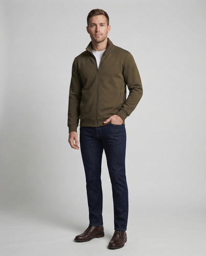 Sweatjacke Modern Mit Stehkragen Herren