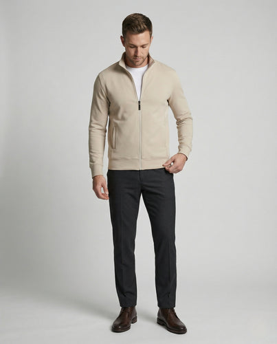 Reißverschluss Cardigan Sweat Herren