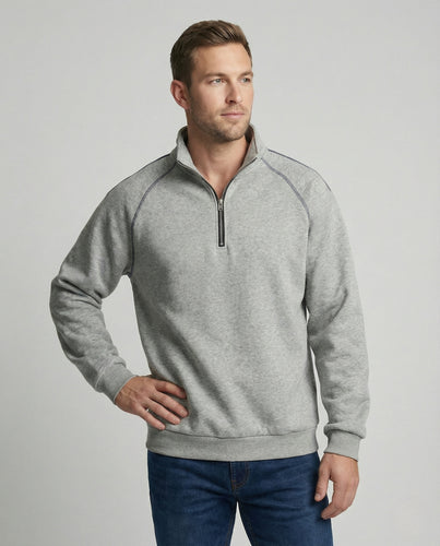 Sweatshirt Weit Mit Halbzip Herren