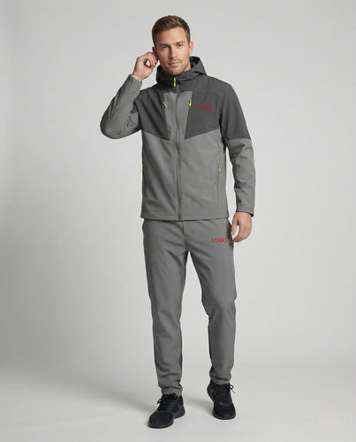 Herren Softshell-Trainingsanzug mit Kapuze