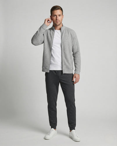 Herren Reißverschluss-Cardigan mit Stehkragen