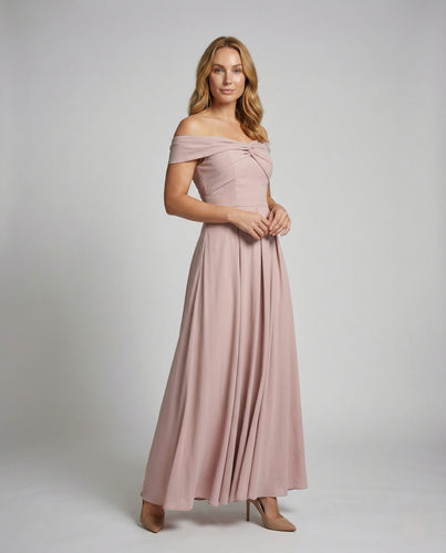 Damen Schulterfreies Abendkleid mit Drapierung