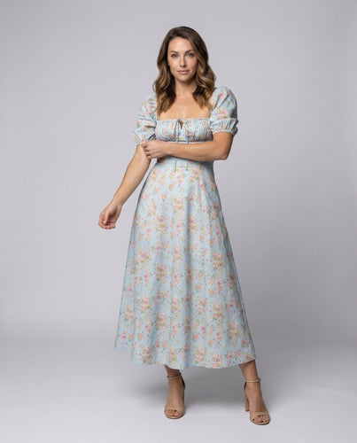 Damen Corsagenkleid Bodenlang mit Schlitz