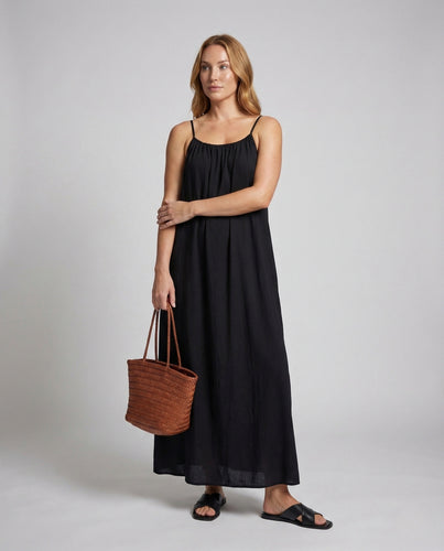 Damen Kaftan Maxikleid mit Spaghettiträgern