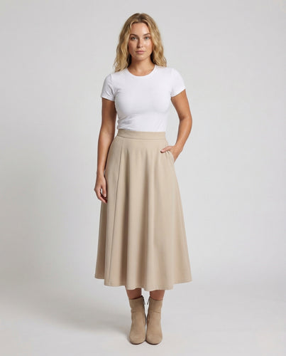 Damen A-Linien Rock High Waist