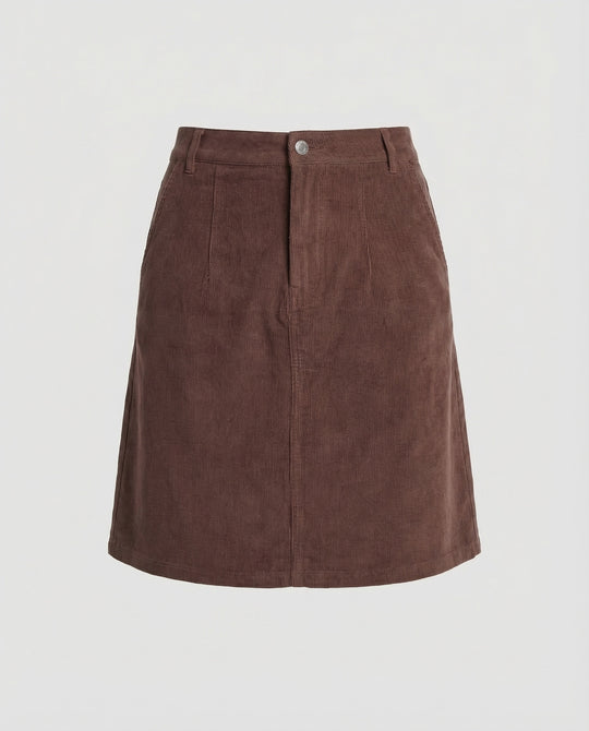 Damen Cord A-Linien Rock