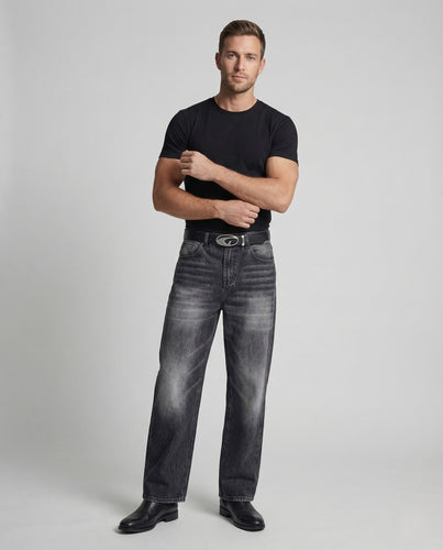 Herren Relax Jeans High Waist