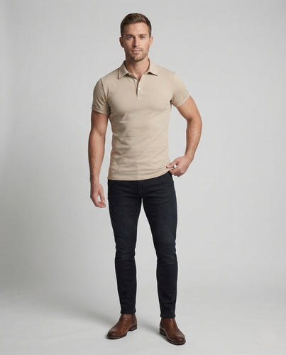 Herren Stretch Poloshirt Slim