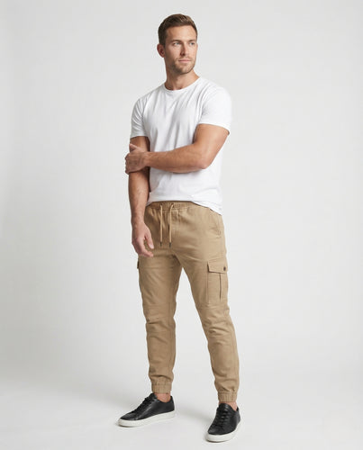 Herren Cargo Jogginghose mit Kordelzug & Klappentaschen