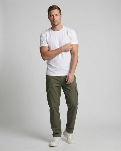 Herren Cargo Hose locker mit Tunnelzug Utility Pants