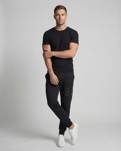 Herren Jogginghose Slim Fit mit elastischem Bund und Streifen