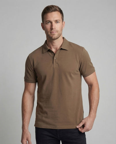 Herren Polohemd Casual mit offener Kante und lockerer Passform