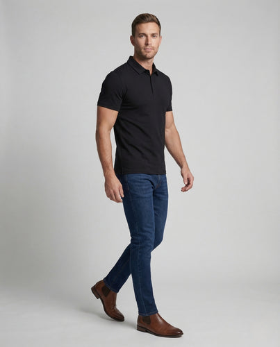 Herren Polohemd Slim Fit Baumwollmix