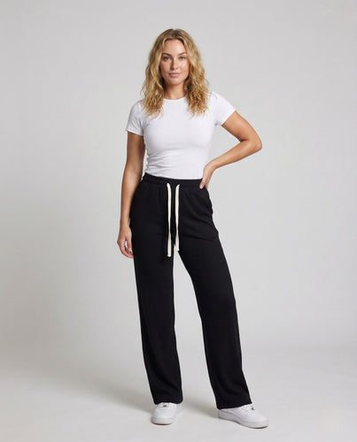Damen Thermo Jogginghose Gerippt Teddyfutter Elastischer Bund