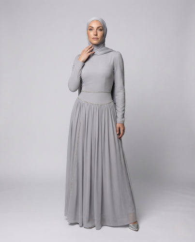 Damen Maxikleid Schalkragen Geraffte Taille