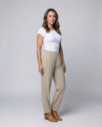 Damen Jerseyhose Gerade Elastischer Bund