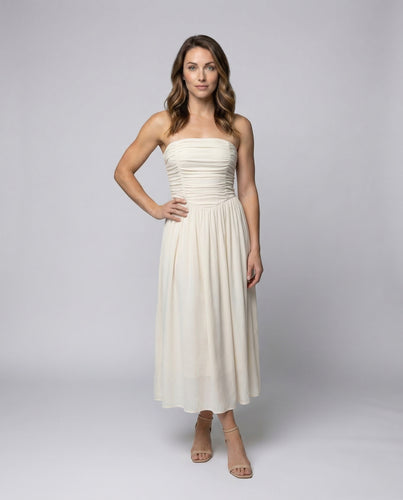 Damen Maxikleid Bustier Spaghettiträger