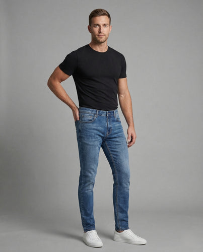 Herren Jeans Gerade Elastisch
