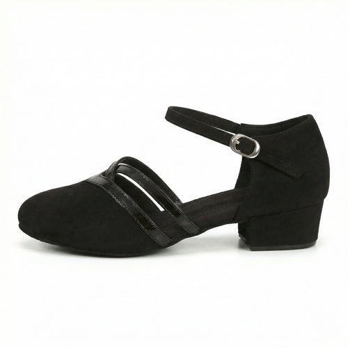Damen Wildleder-Tanzschuhe mit modernem Design & schwarzer Farbe | EB
