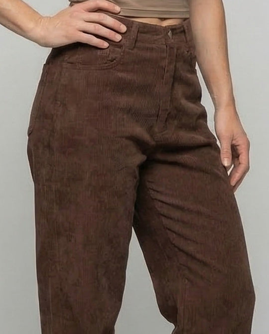 Damen Chinohose High Waist Weit