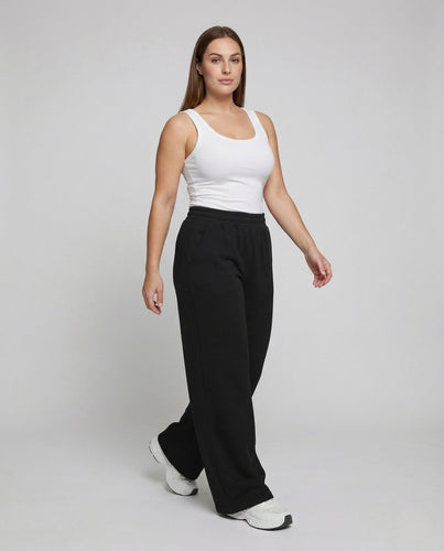 Damen Palazzo Hose High Waist Fließend