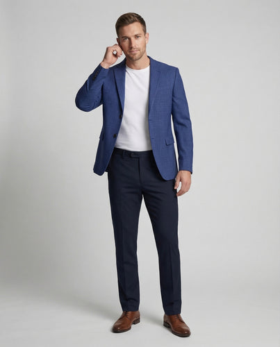 Herren Business Sakko Strukturkaro