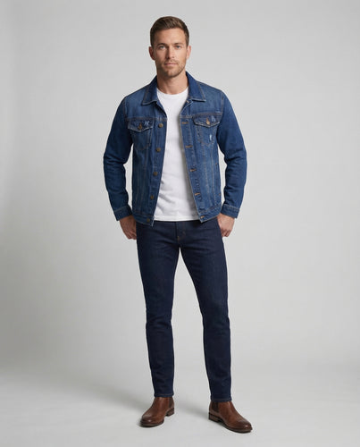 Herren Trucker Jeansjacke Klassisch