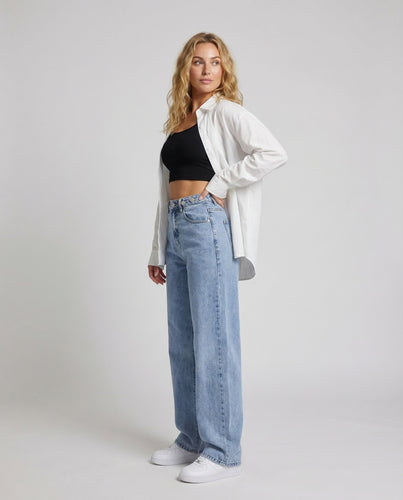 Damen Baggy Jeans Weit